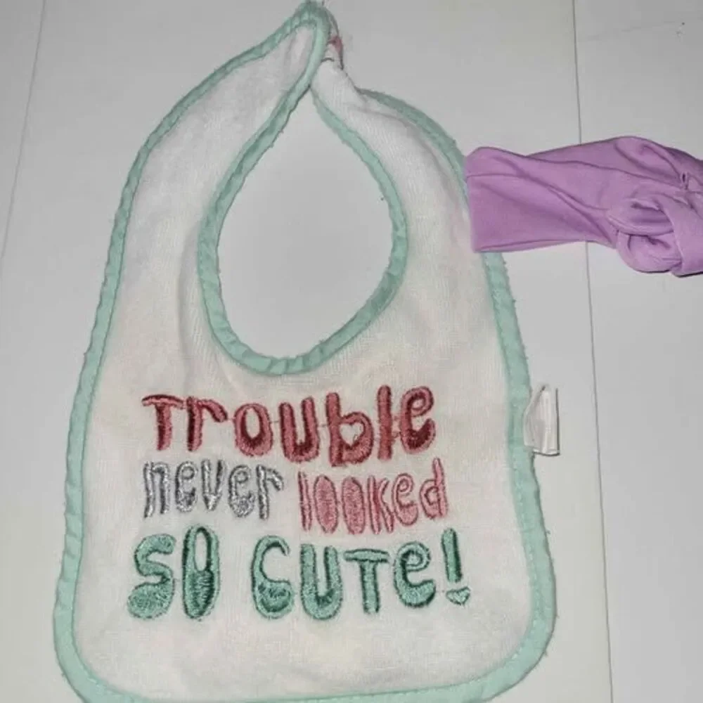 Baby Bib, Headband, and Washcloth Set